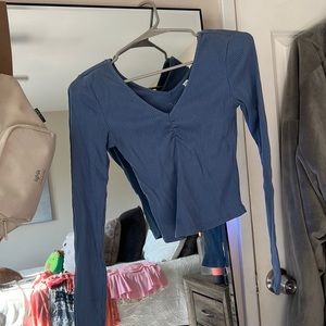 Blue ribbed long sleeve from PacSun